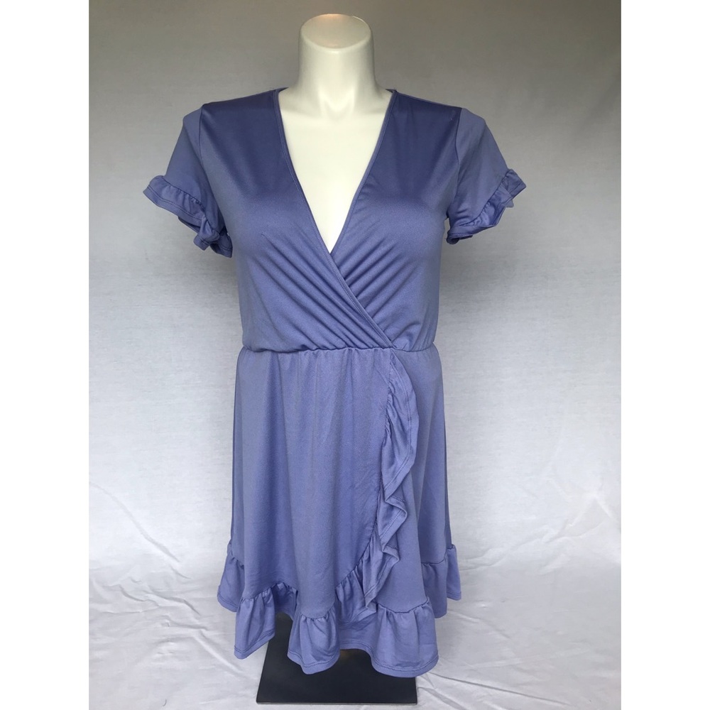 As U Wish NWT Faux Wrap Ruffled Dress